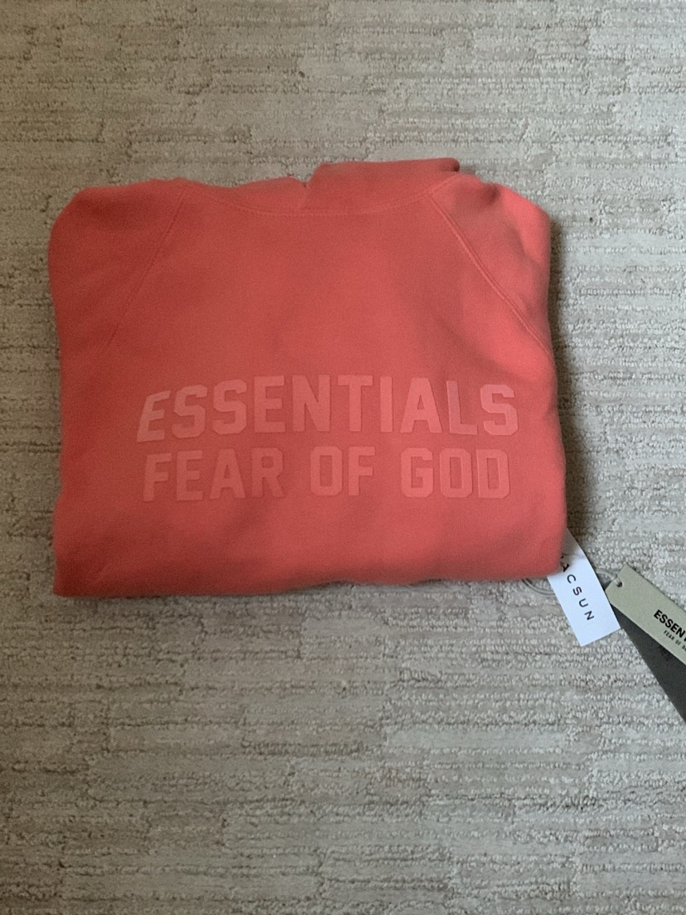 Essentials Fear of God Coral hoodie